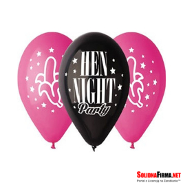 Balony Premium „Hen Night - Wieczór Panieński”, 12" / 5 sztuk
