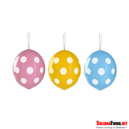 Balony Premium Grochy, piłki z gumką, 3 sztuki