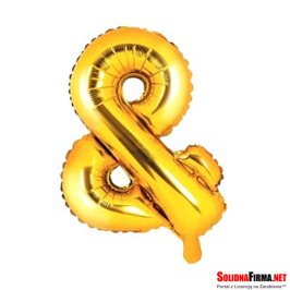 Balon Foliowy - Złoty Znak  " &" - 16 cali