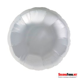 Balon foliowy okrągły - srebrny - 18 cali