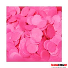 Papierowe Konfetti do Balonów - Różowe - Okrągłe 200g