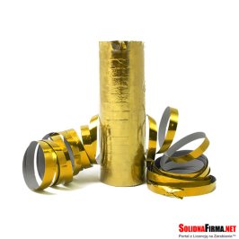 Serpentyna foliowa holograficzna - złota - 1 sztuka