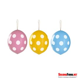 Balony Premium Grochy, piłki z gumką, 3 sztuki