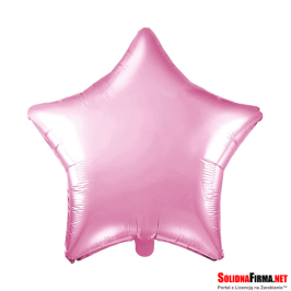 Balon foliowy Gwiazdka - jasny różowy - 48cm
