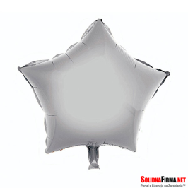 Balon foliowy Gwiazdka - srebrny - 48cm