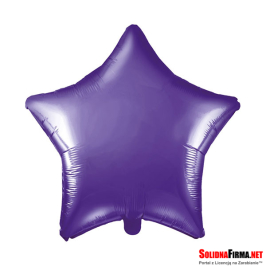 Balon foliowy Gwiazdka - fioletowy - 48cm
