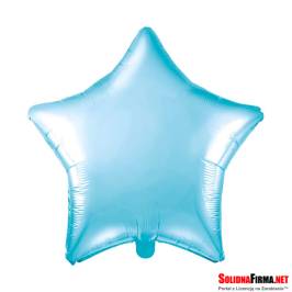 Balon foliowy Gwiazdka - błękitny - 48cm