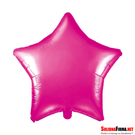 Balon foliowy Gwiazdka - ciemny różowy - 48cm