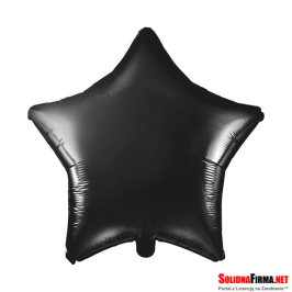 Balon foliowy Gwiazdka - czarny - 48cm