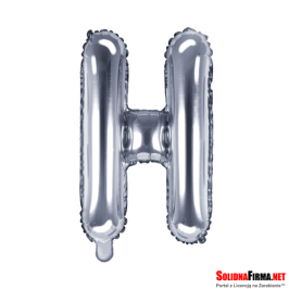 Balon foliowy Litera "H" - srebrny - 86cm