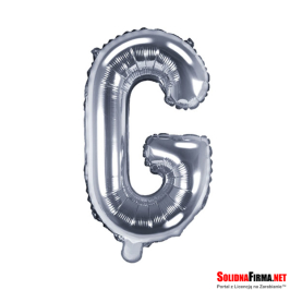 Balon foliowy Litera "G" - srebrny - 86cm