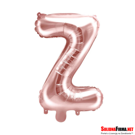 Balon foliowy Litera "Z" - różowe-złoto - 86cm