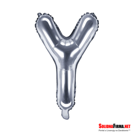 Balon foliowy Litera "Y" - srebrny - 86cm
