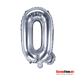 Balon foliowy Litera "Q" - srebrny - 86cm