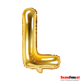 Balon foliowy Litera "L" - złoty - 86cm