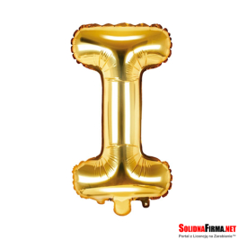 Balon foliowy Litera "I" - złoty - 86cm