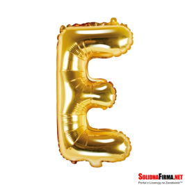 Balon foliowy Litera "E" - złoty - 86cm