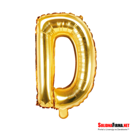 Balon foliowy Litera "D" - złoty - 86cm