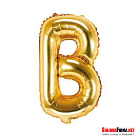 Balon foliowy Litera "B" - złoty - 86cm
