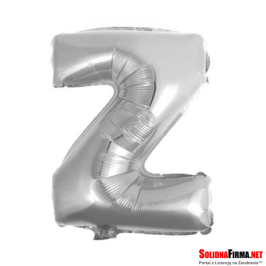 Balon foliowy Litera "Z" - srebrny - 45cm