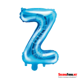 Balon foliowy Litera "Z" - niebieski - 35cm