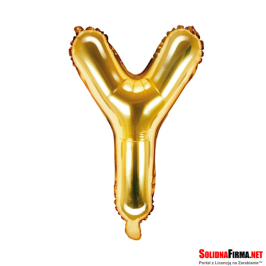 Balon foliowy Litera "Y" - złoty - 45cm