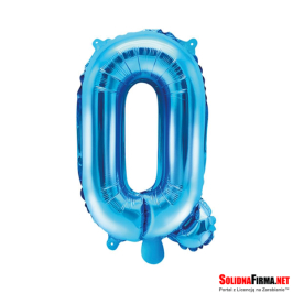 Balon foliowy Litera "Q" - niebieski - 35cm