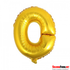 Balon foliowy Litera "O" - złoty - 45cm