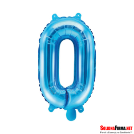 Balon foliowy Litera "O" - niebieski - 35cm