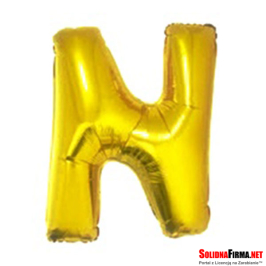 Balon foliowy Litera "N" - złoty - 45cm