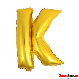 Balon foliowy Litera "K" - złoty - 45cm