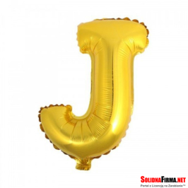 Balon foliowy Litera "J" - złoty - 45cm