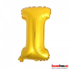 Balon foliowy Litera "I" - złoty - 45cm