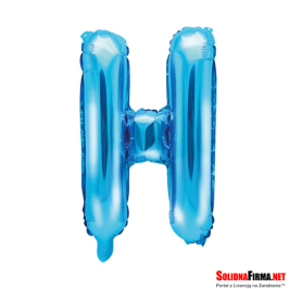 Balon foliowy Litera "H" - niebieski - 35cm