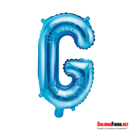 Balon foliowy Litera "G" - niebieski - 35cm