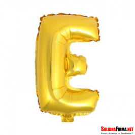 Balon foliowy Litera "E" - złoty - 45cm