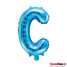 Balon foliowy Litera "C" - niebieski - 35cm