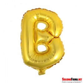 Balon foliowy Litera "B" - złoty - 45cm