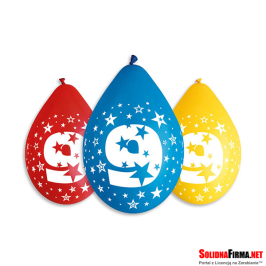 Balony Cyfra 9 Urodziny - 5 sztuk - 12" - wiszące