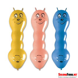 Balony Premium Robaczki długie - 70 cm / 3 sztuki