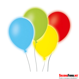 Balony świecące LED kolorowe 4 szt.