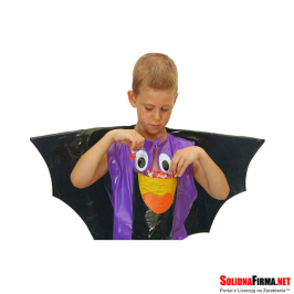 Kamizelka Halloween Nietoperz + wbudowana torebka na cukierki
