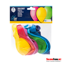 ZESTAW "ANNA 10" - 10 balonów okrągłych GEMAR