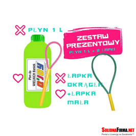 Bańkowy Zestaw Prezentowy - Płyn do baniek 1l + Łapka Mała + Łapka Standard