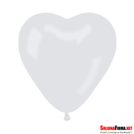 Balony Serce Duże – Białe - Gemar - 50 sztuk