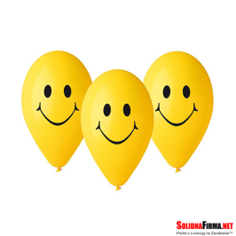 Balony okrągłe Gemar – UŚMIECH / SMILE – 12” - 25 sztuk
