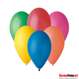 Balony okrągłe Gemar – Pastelowe Różnokolorowe - 10 cali - 100 sztuk