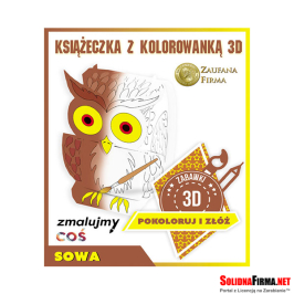 Kolorowanka 3D - Sowa + Plansza + Bajka Dydaktyczna