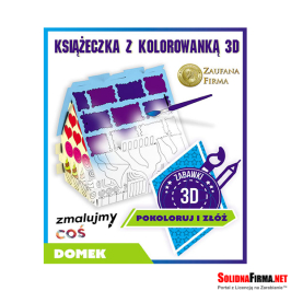 Kolorowanka 3D - Piernikowy Domek + Plansza + Bajka Dydaktyczna