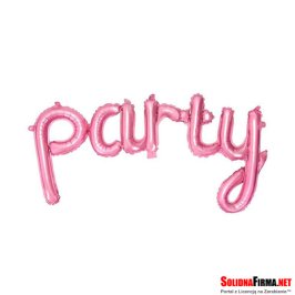 Balon foliowy Party - różowy - 80x40cm